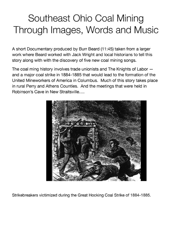 Southeast Ohio Coal Mining in Images, Words and Music